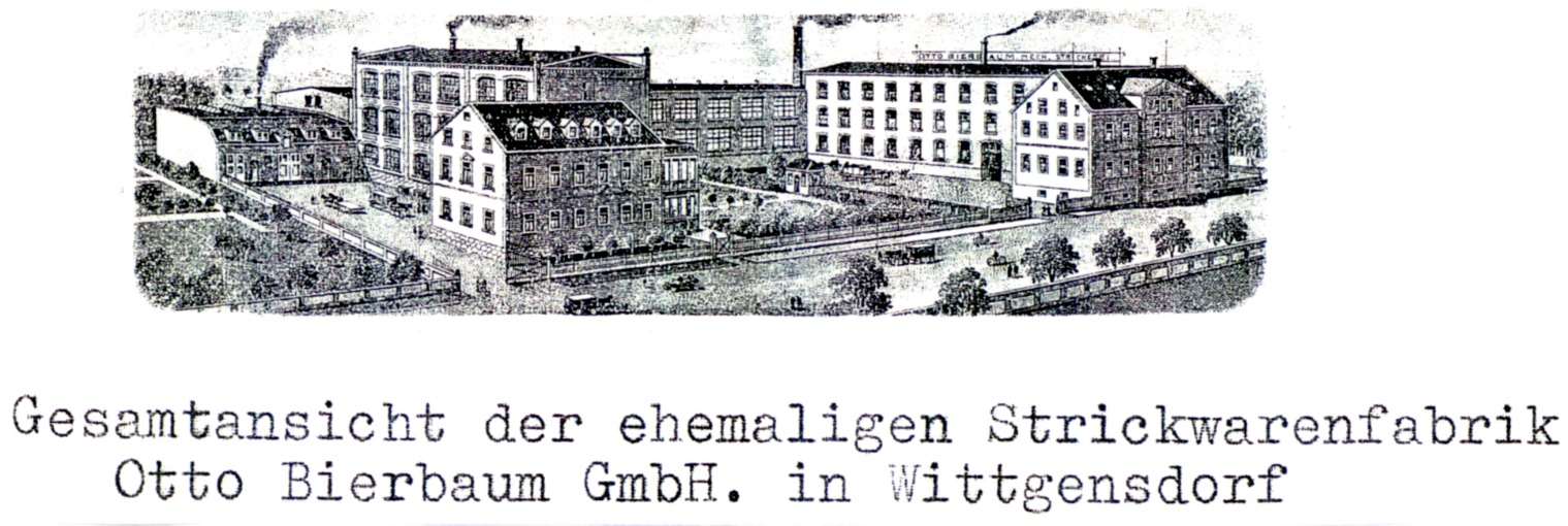 Gesamtansicht der ehemaligen Strickwarenfabrik Otto Bierbaum GmbH. in Wittgensdorf