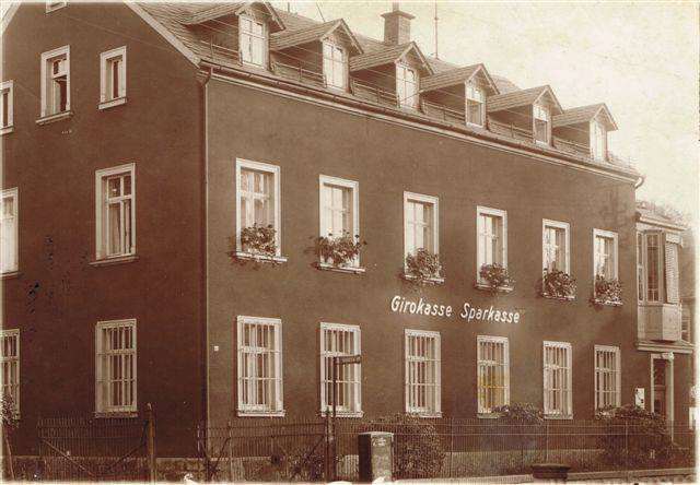 Spar- und Girokasse Wittgensdorf, Untere Hauptstraße 22, ca. 1932