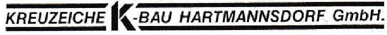 Firmenschild Kreuzeiche K-Bau Hartmannsdorf GmbH